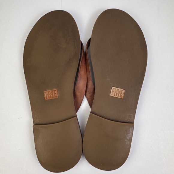 Frye Ally Brown Leather Sandals Flip FLops 3479198-LIL Women's Size 9.5 - Picture 8 of 10